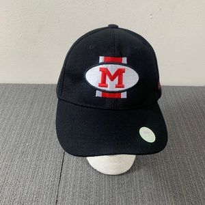 Momence Pallet Corporation Baseball hat Mens OSFM Black Red White Strapback DC